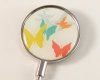 Butterflies on White Handbag Hook